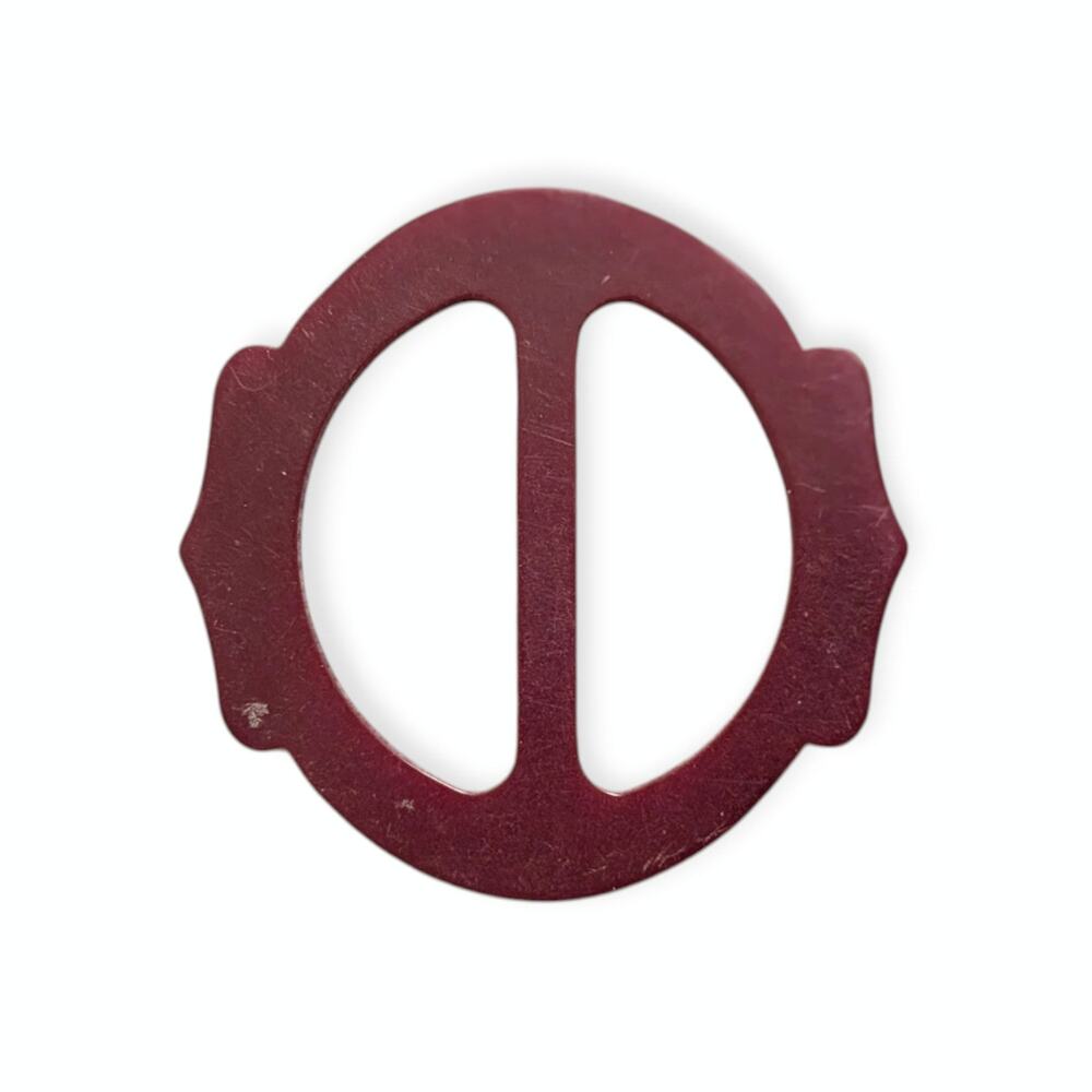Midcentury Brown Bakelite Knotted Scarf Belt Buckle fastener